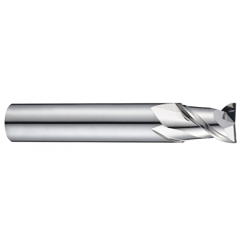 2 flute 45° helix short length