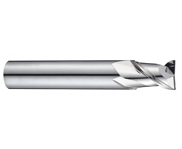 2 flute 45° helix short length