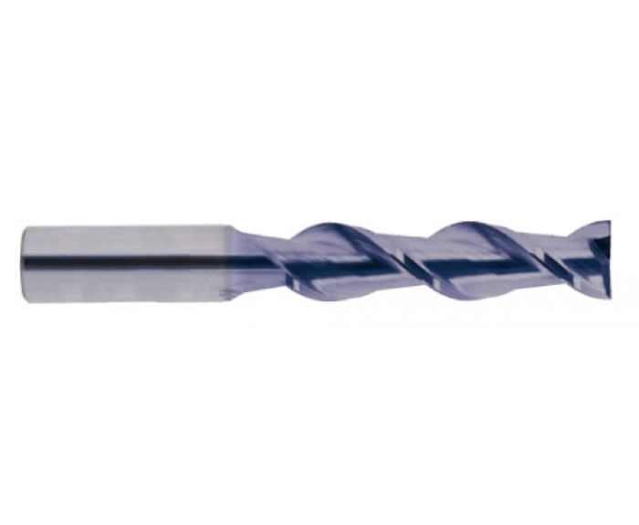 CARBIDE, 2 FLUTE 45° HELIX LONG LENGTH - TiCN Coated