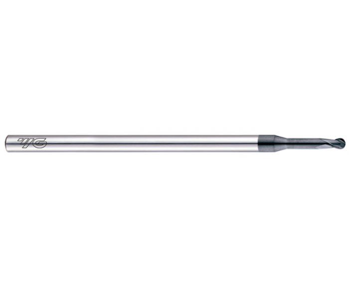 D-POWER 2 Flute 30°Helix Miniature Ball End mill With Neck