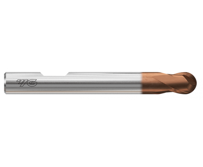 TANK-POWER 2 Flute 30°Helix Short Ball End mill