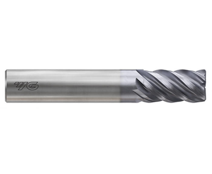 TitaNox-Power 5 Flute Multiple Helix Short Corner Radius End mill